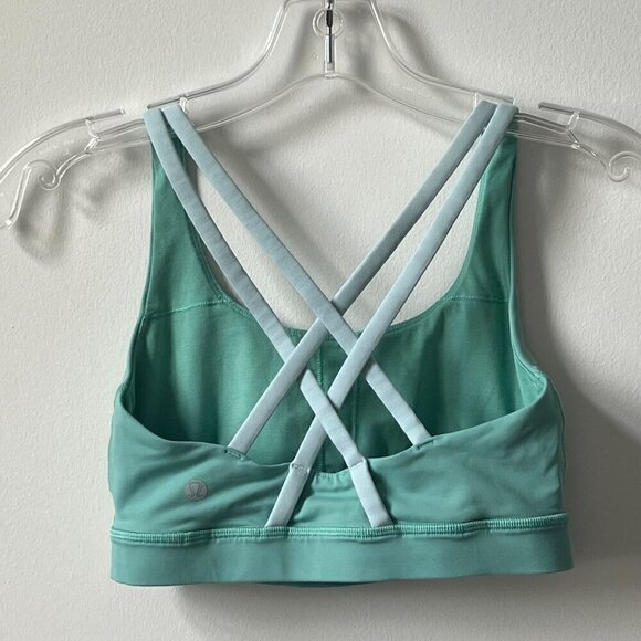 Lululemon Criss Cross Back Bra Mint Aquamarine Light Blue 4 NWOT - Picture 6 of 8